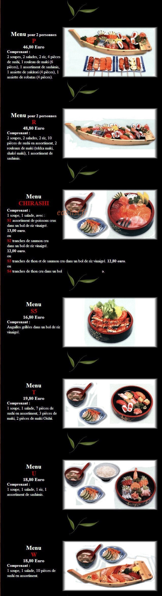 Oishi sushi — carte page 4