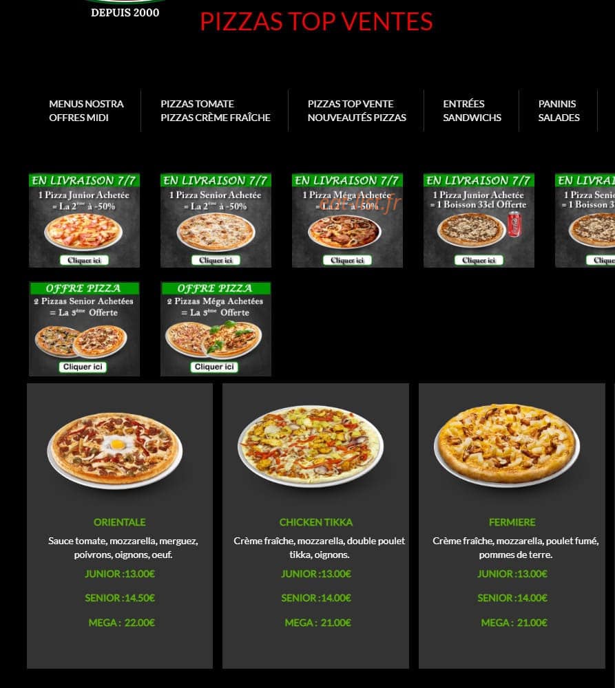 Pizza Nostra — carte page 5