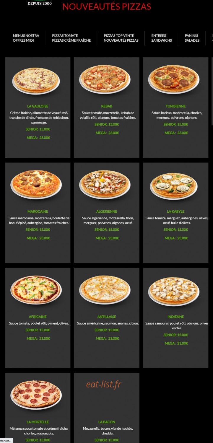 Pizza Nostra — carte page 6