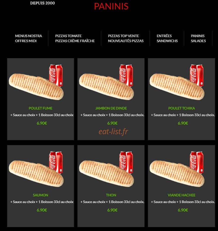 Pizza Nostra — carte page 9