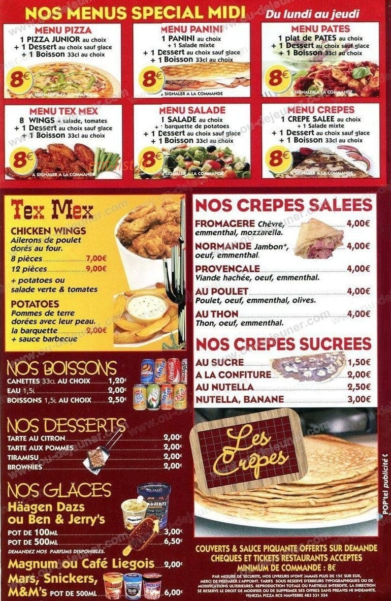 Pizza Venezia — carte page 4