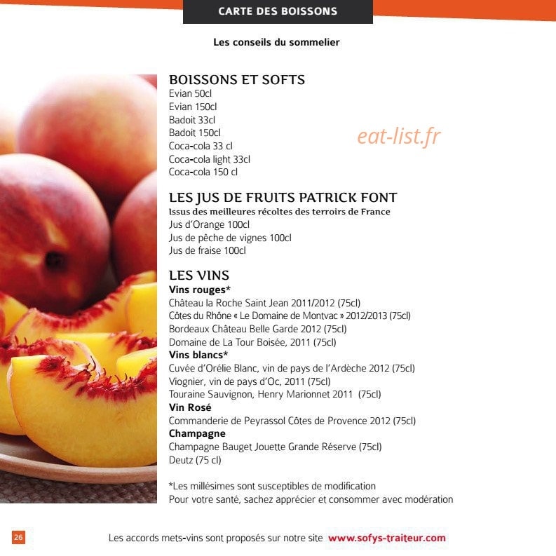 Sofy's & co — carte page 20