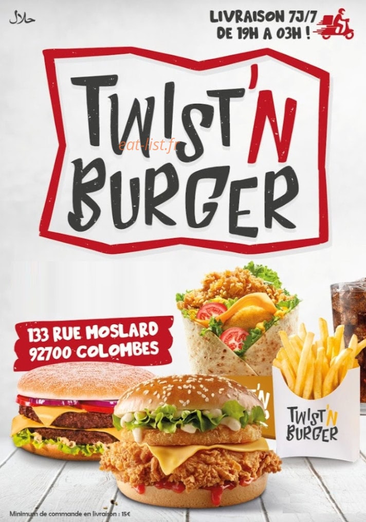 Twist'n Burger — carte page 1