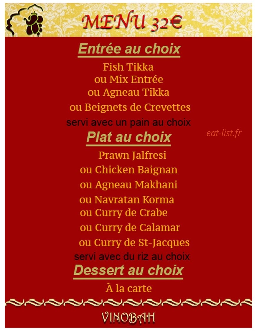 Vinobah — carte page 12