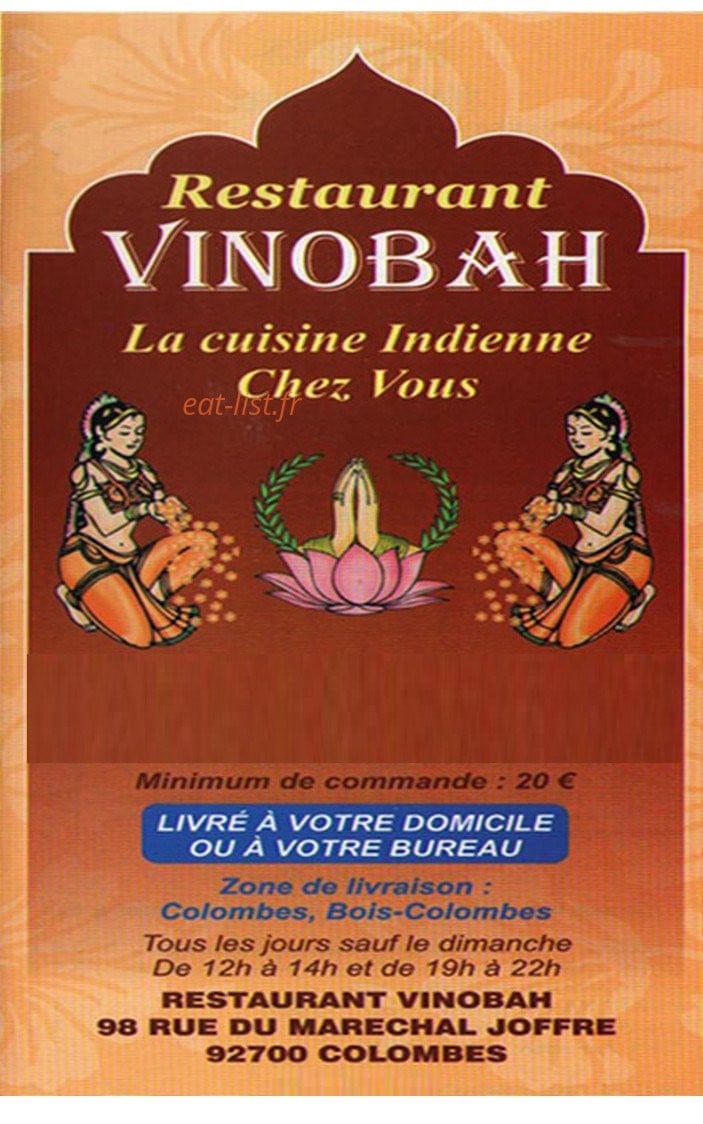 Vinobah — carte page 16