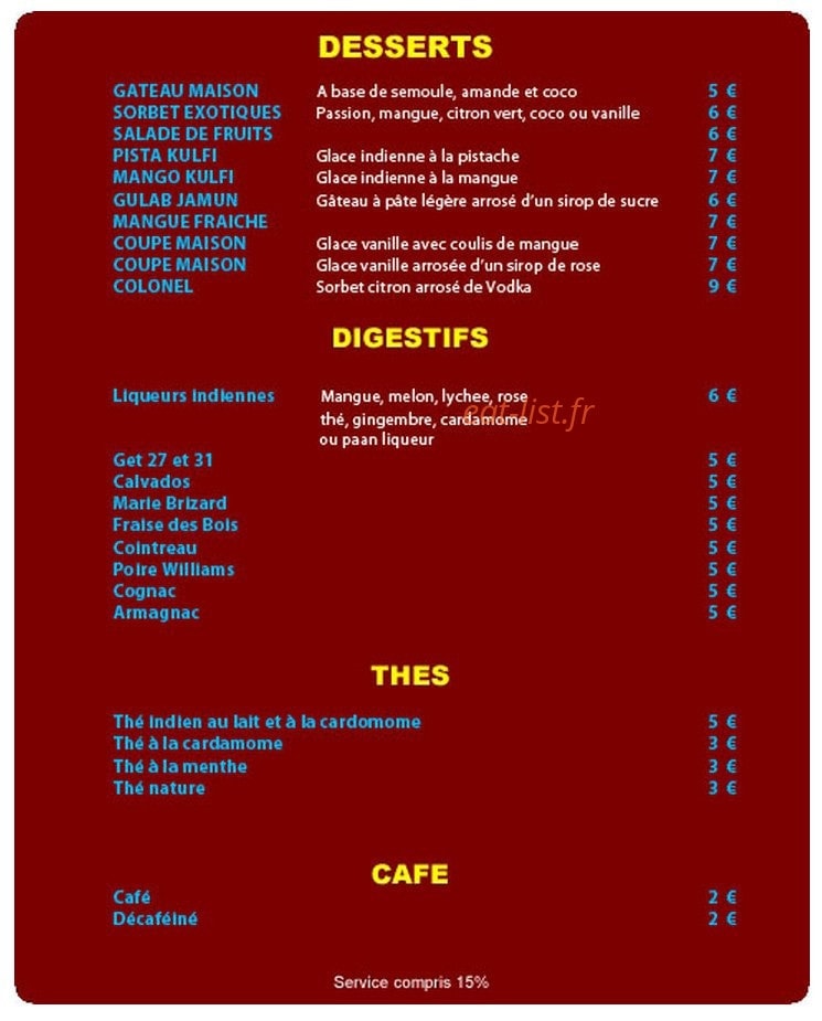Vinobah — carte page 6