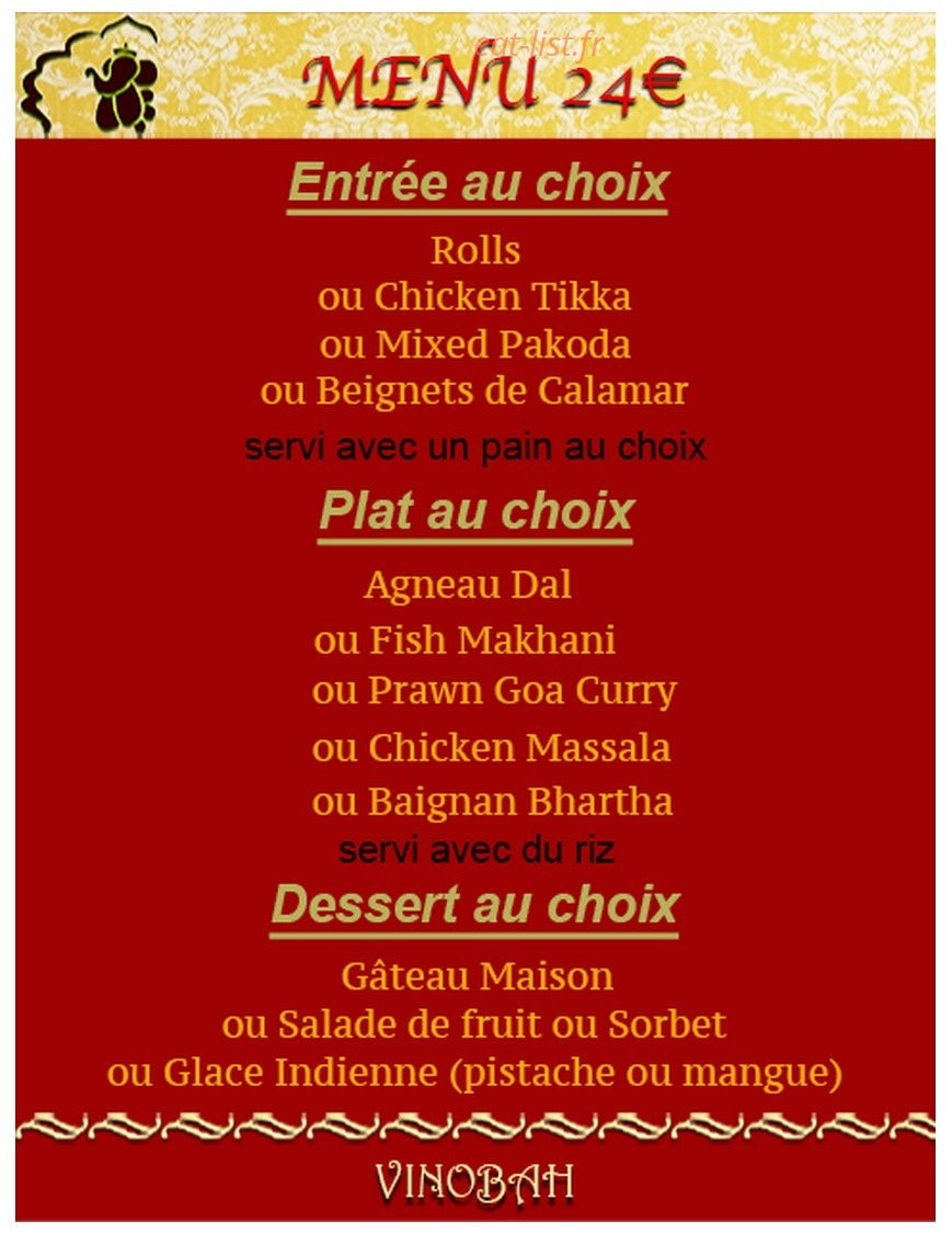 Vinobah — carte page 11