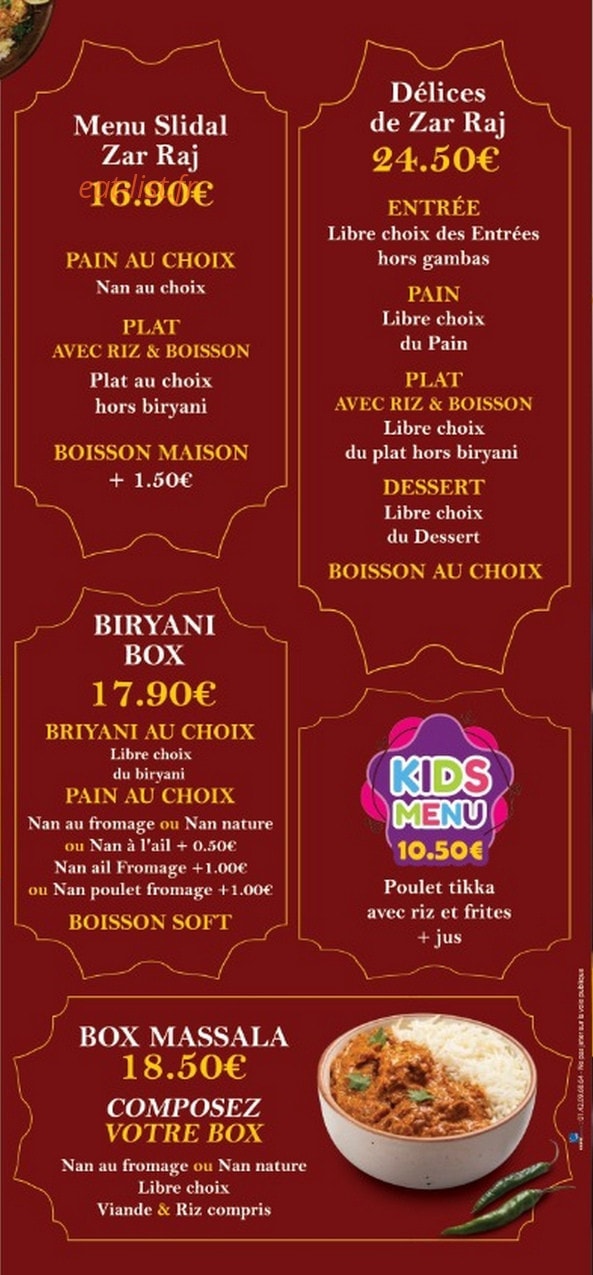ZAR RAJ — carte page 6