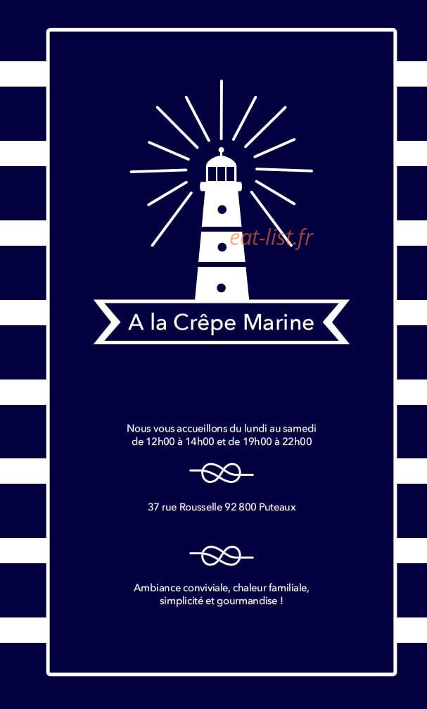 A la crêpe Marine — carte page 1