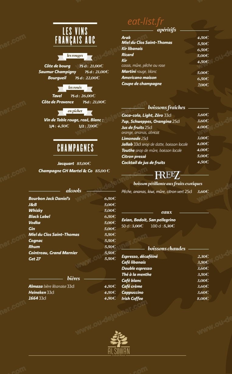 Al Siwan — carte page 8