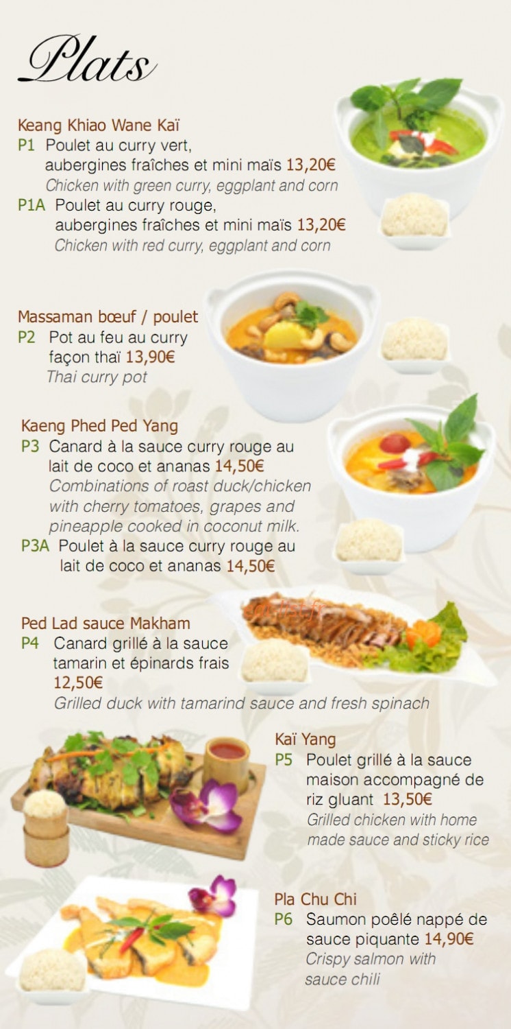 Arroy Thai — carte page 9