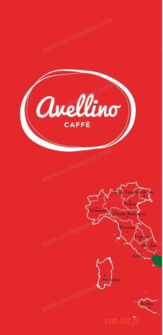 Avellino caffé — carte page 1