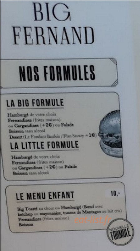 Big Fernand — carte page 5