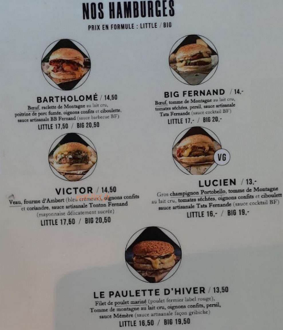 Big Fernand — carte page 1