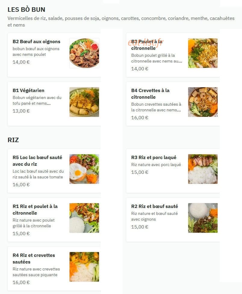 Bo Bun House — carte page 3