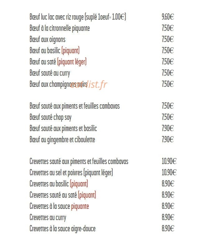 Chez Tan — carte page 3