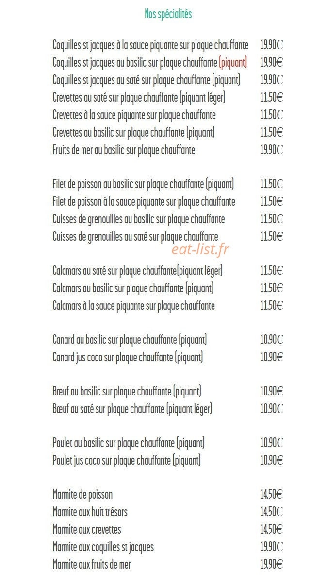 Chez Tan — carte page 5