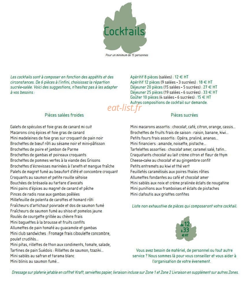 Cocktail cocktail — carte page 12