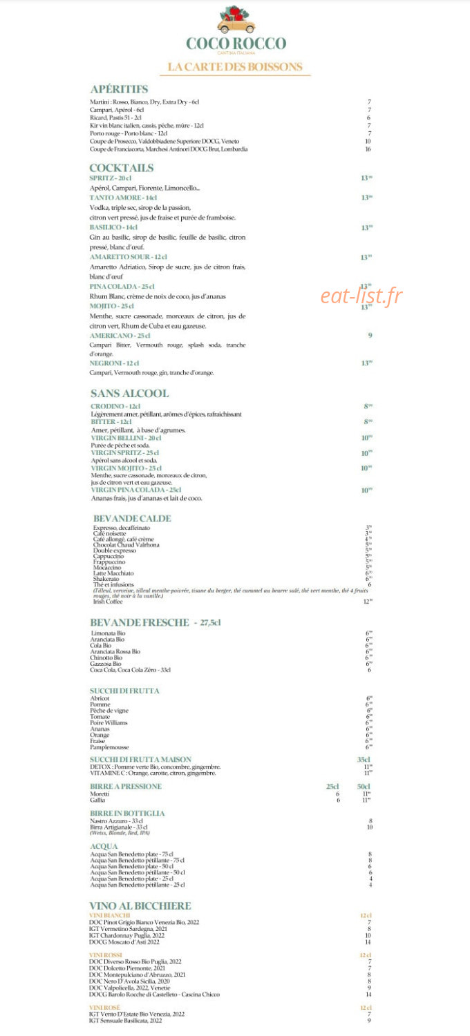 Coco Rocco — carte page 2