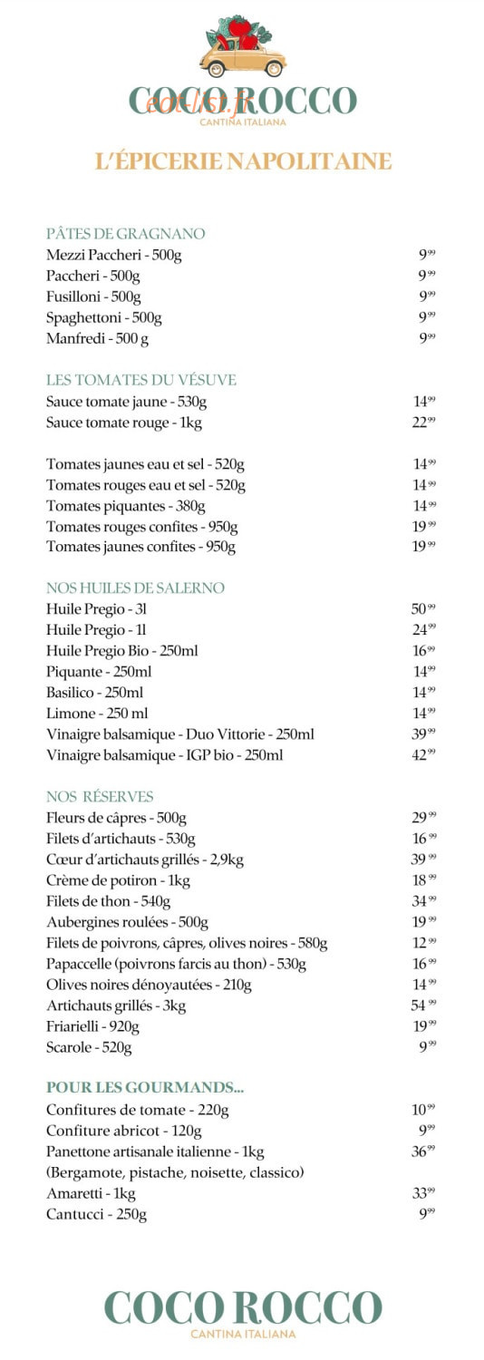 Coco Rocco — carte page 1