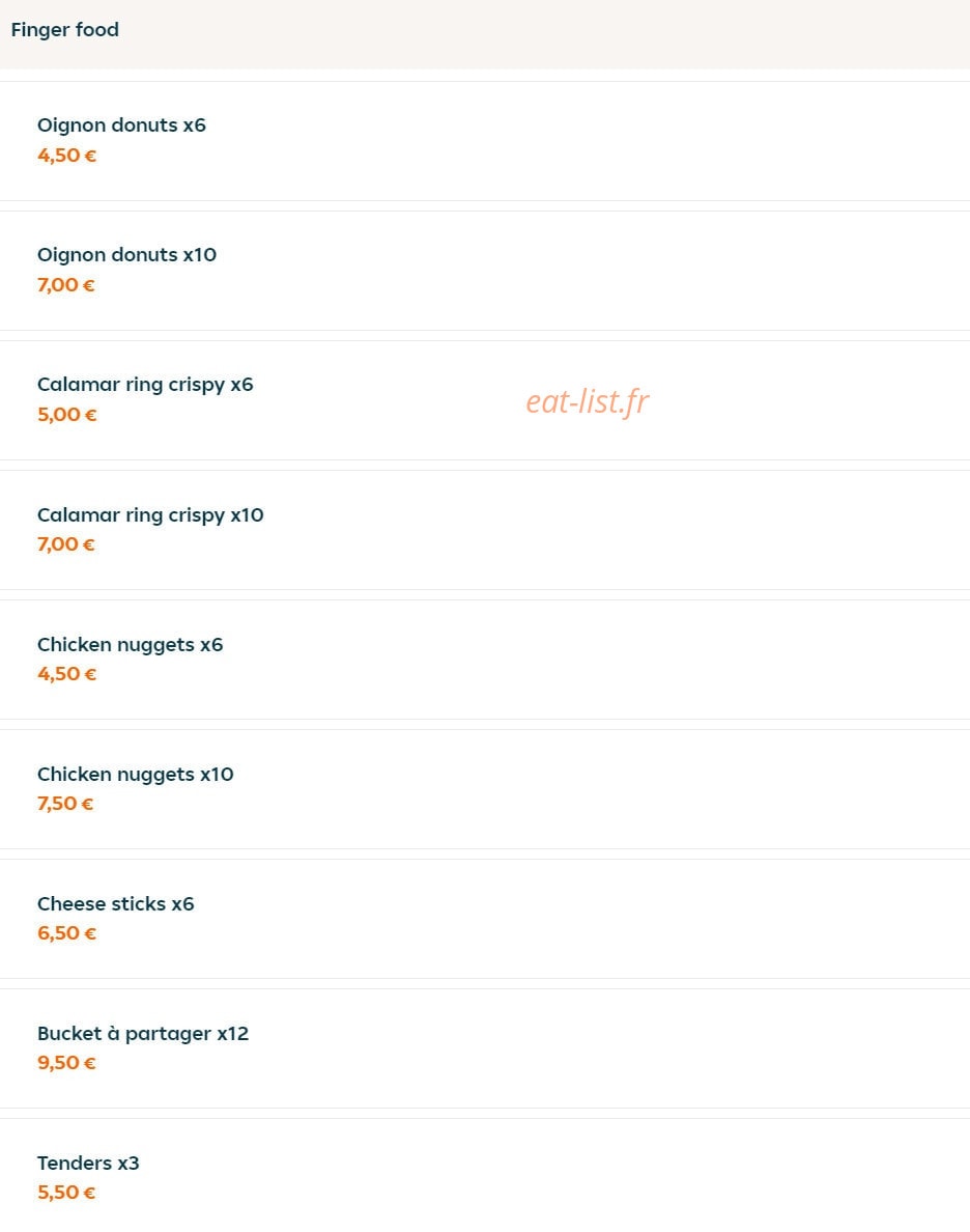 Delight Burger — carte page 3