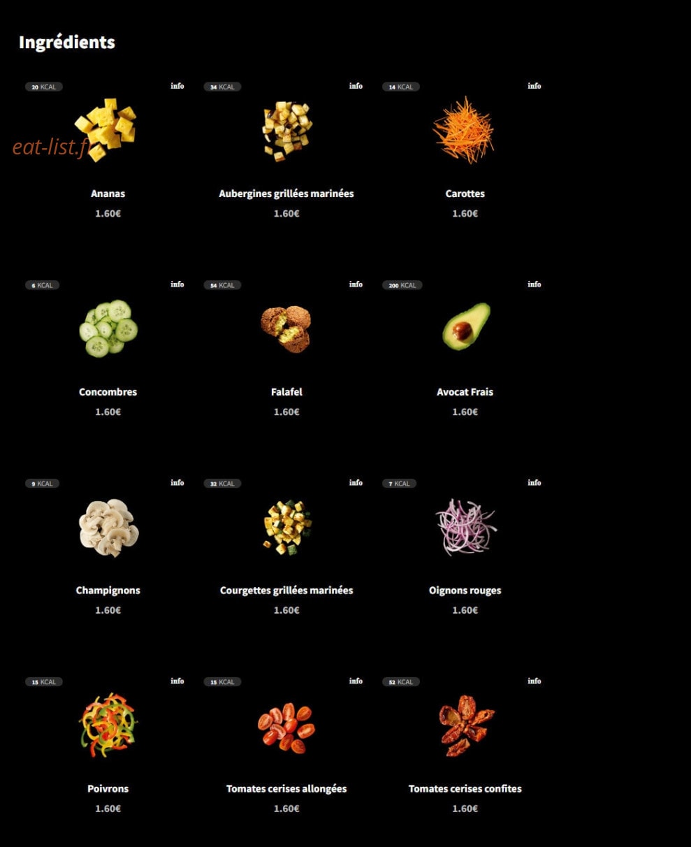 Eat Salad — carte page 3