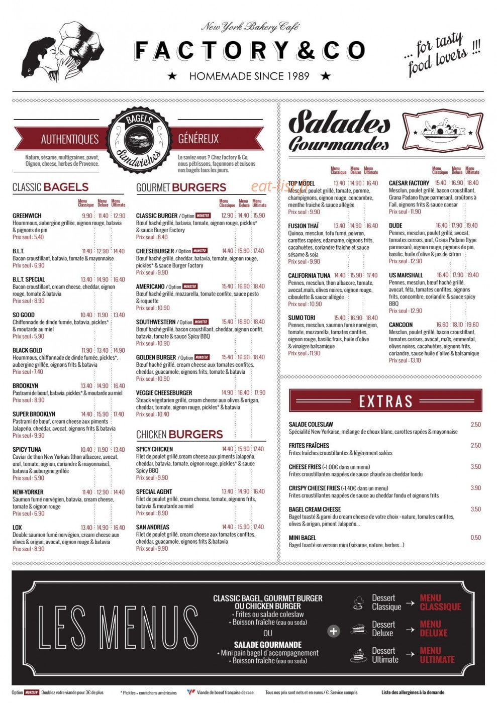 Factory & Co — carte page 1