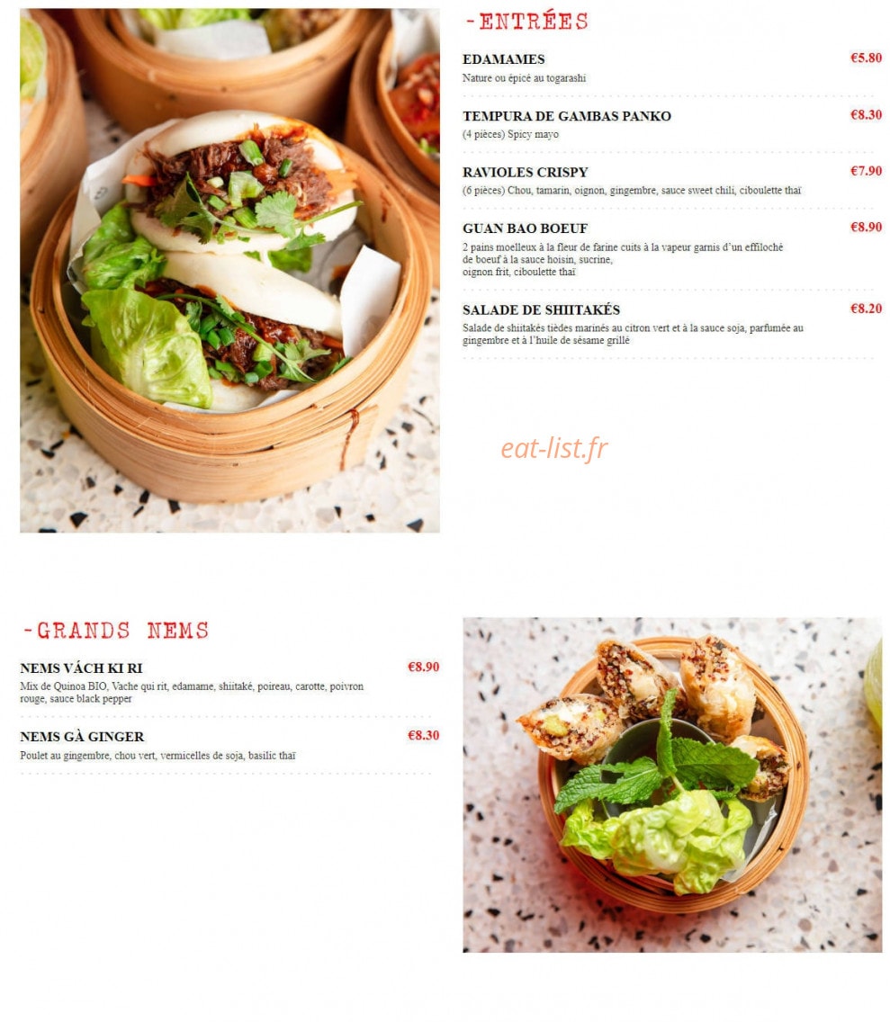 Hanoï Cà Phê — carte page 1