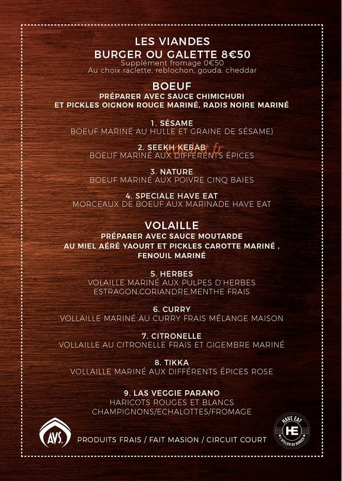 Have eat — carte page 3