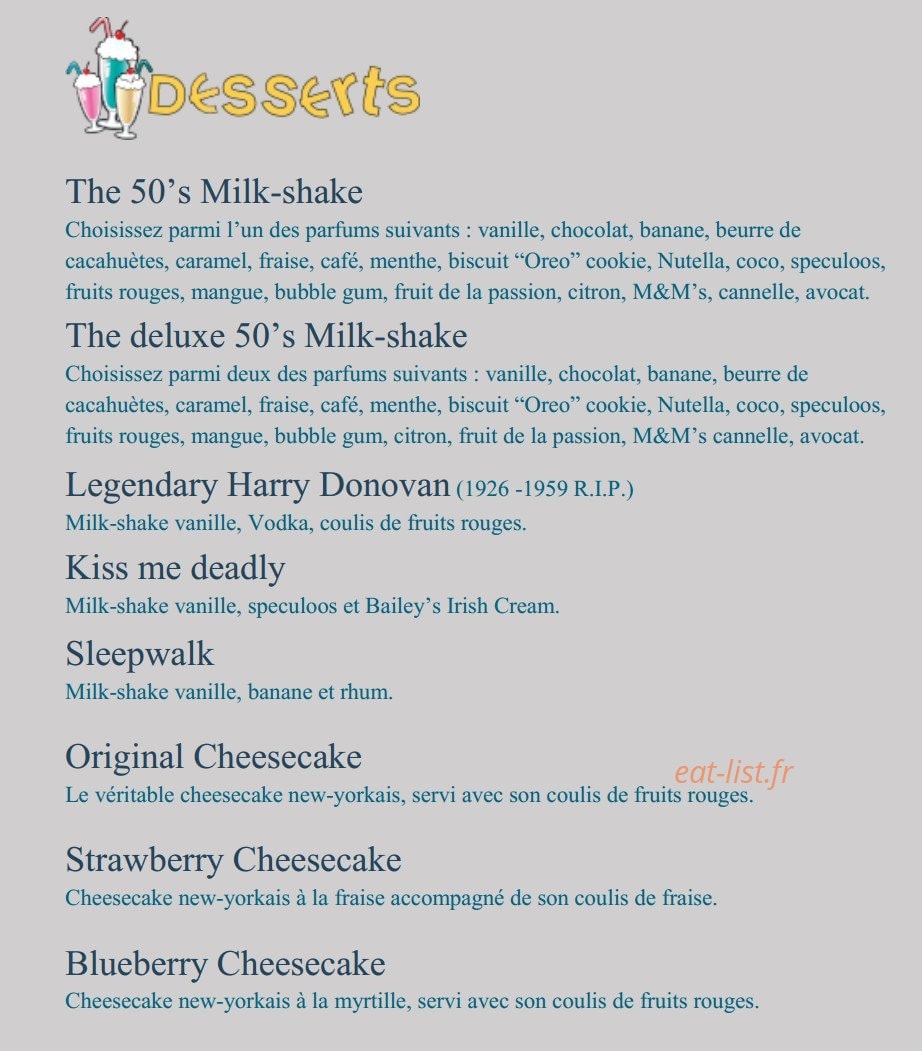 HD Diner — carte page 5