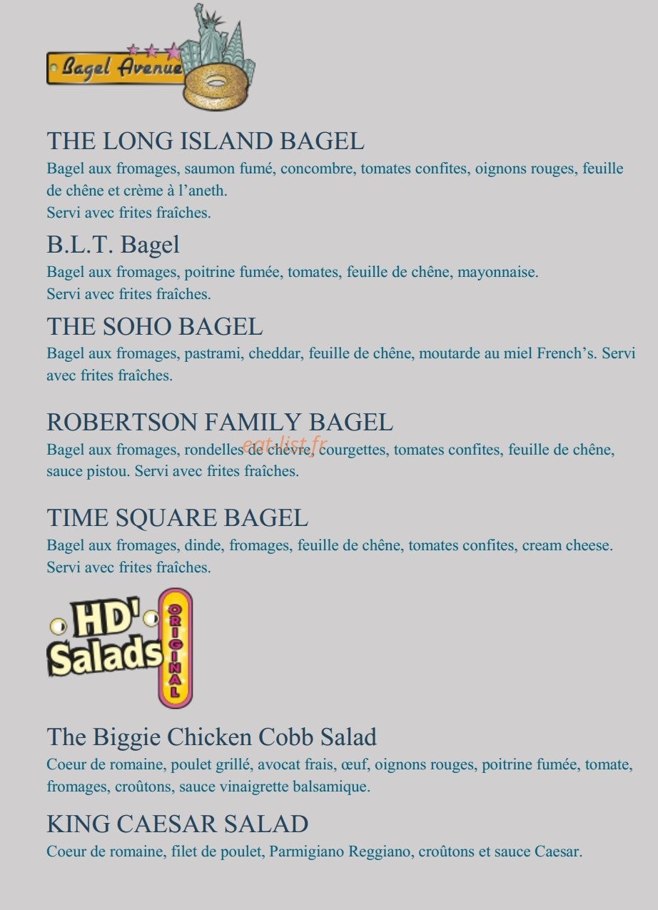 HD Diner — carte page 2