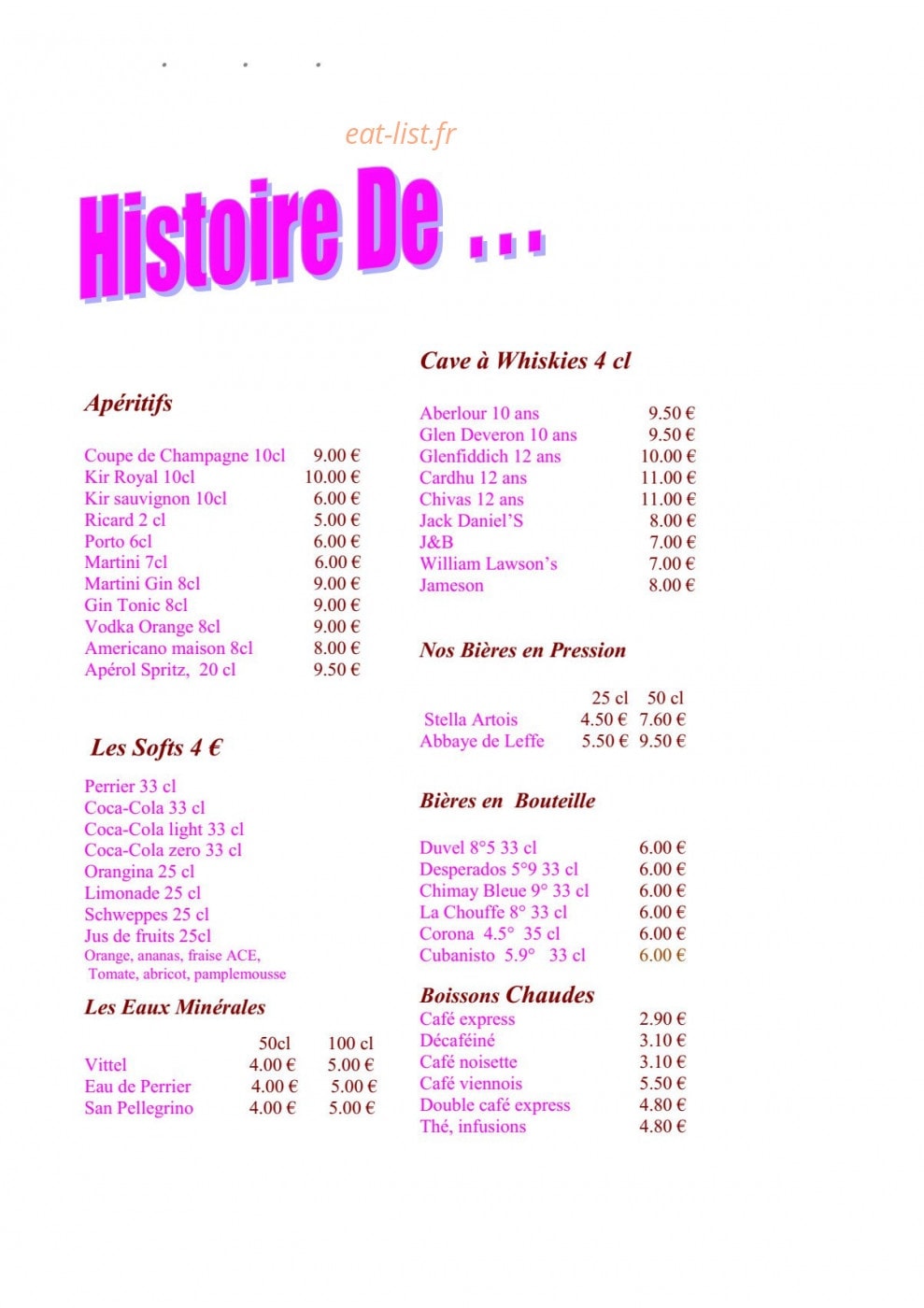 Histoire De — carte page 4