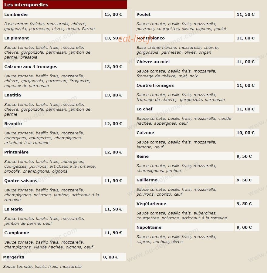 Il Castello — carte page 3