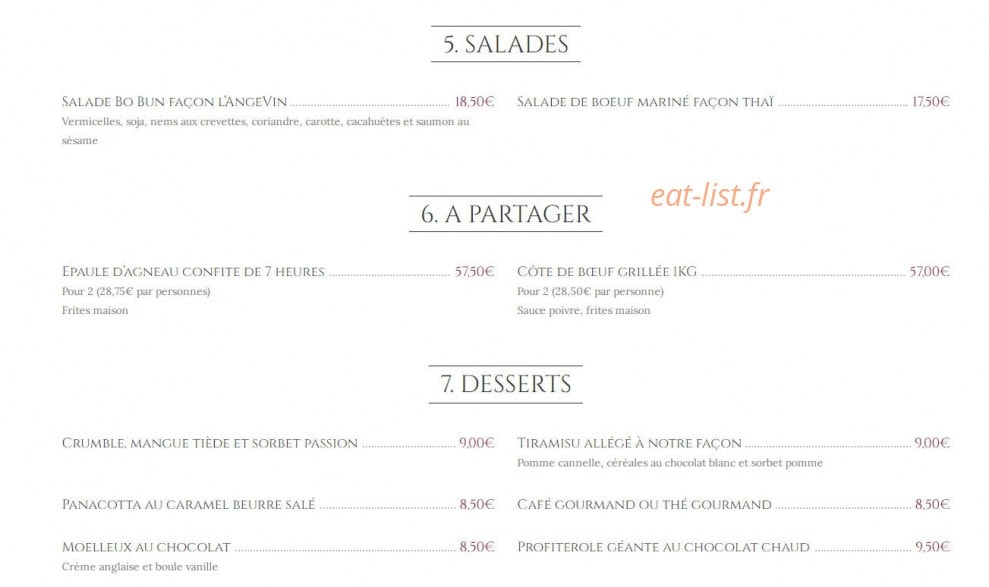 L'AngeVin — carte page 2