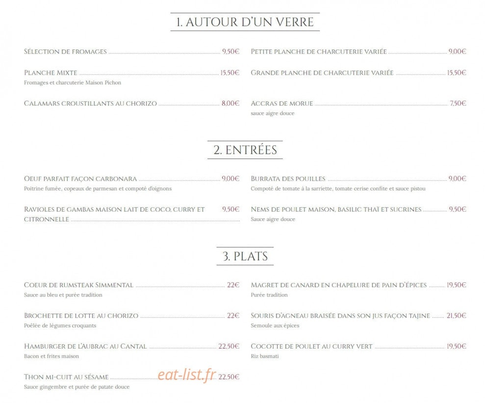 L'AngeVin — carte page 1