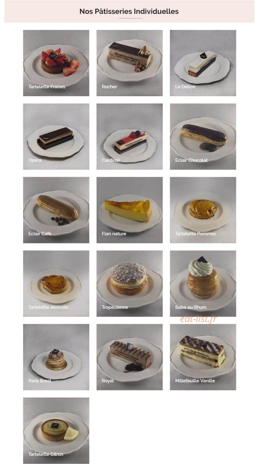 L'Atelier des Pains & co — carte page 2