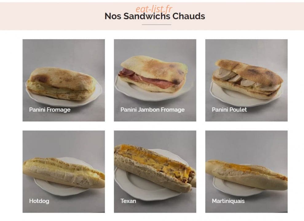 L'Atelier des Pains & co — carte page 9