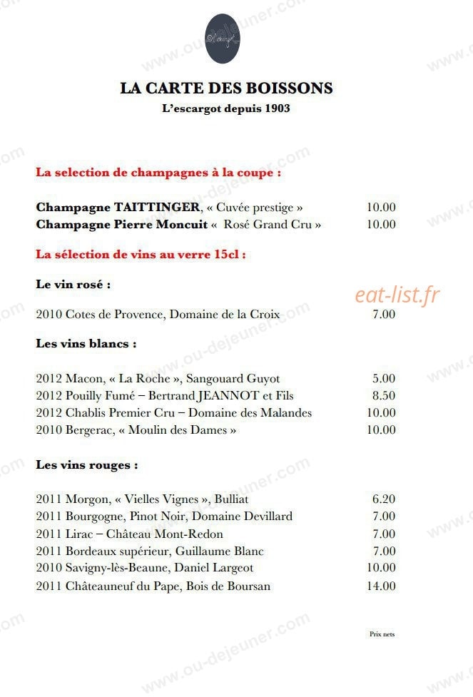L'Escargot — carte page 5