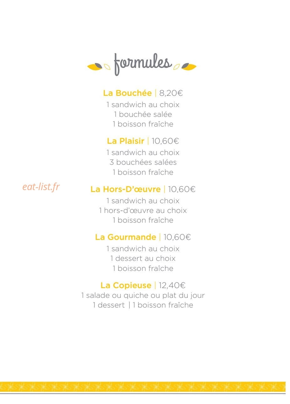 La Cantine Libanaise — carte page 1