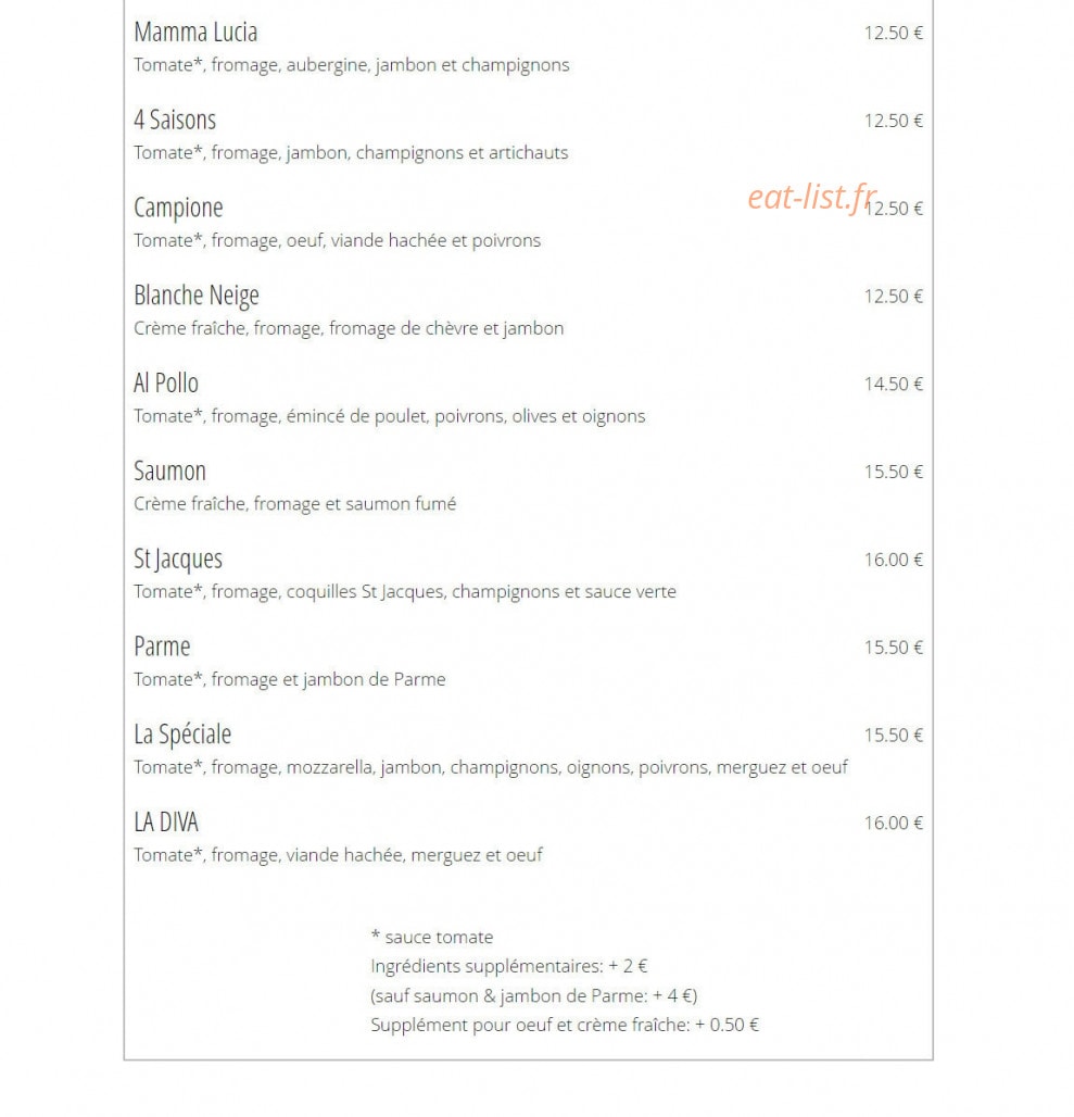 La Diva — carte page 5