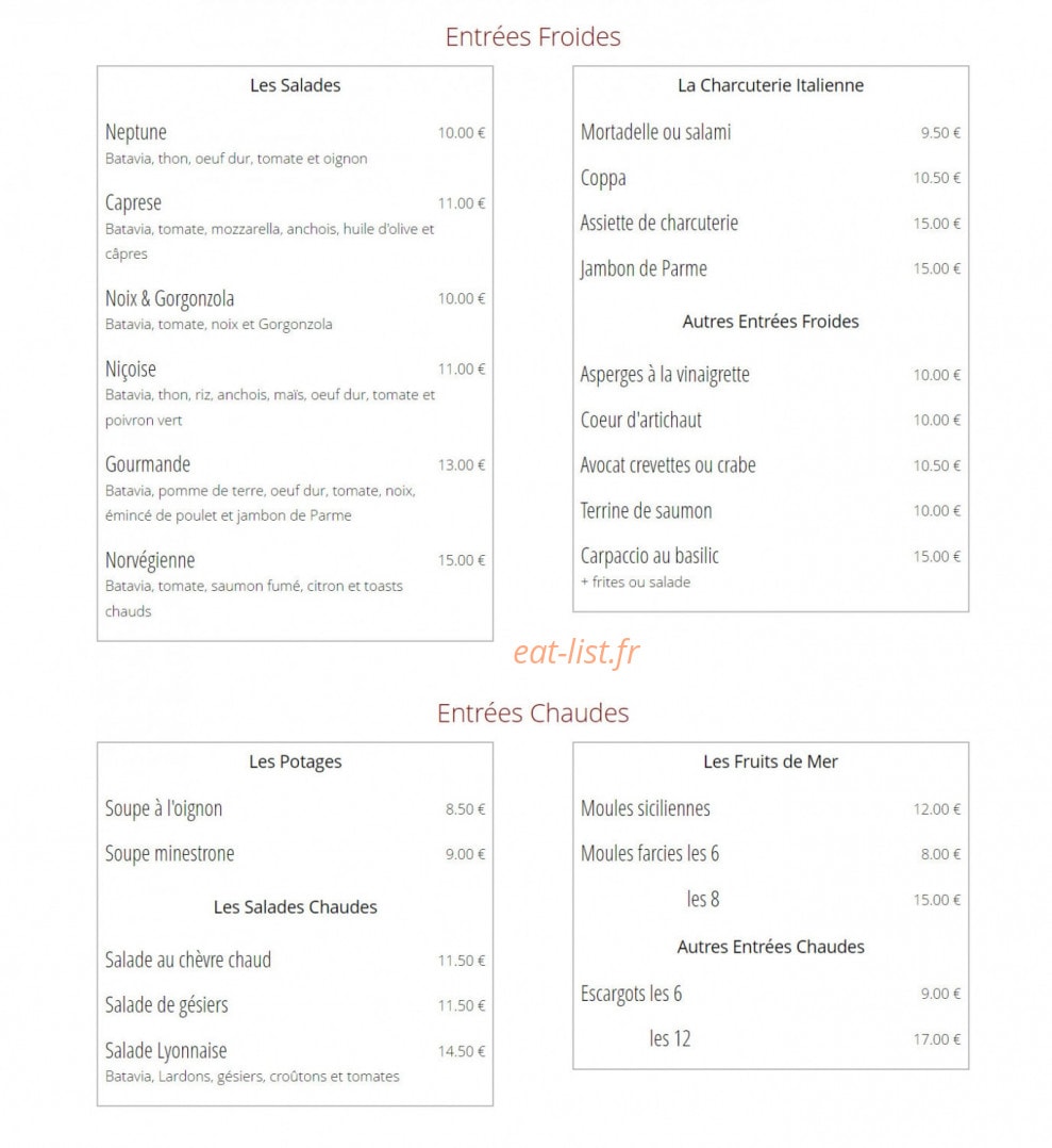 La Diva — carte page 1