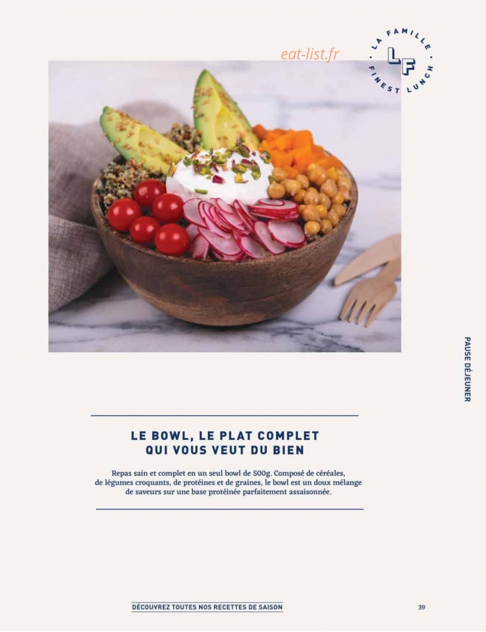 La Famille Finest Lunch — carte page 37