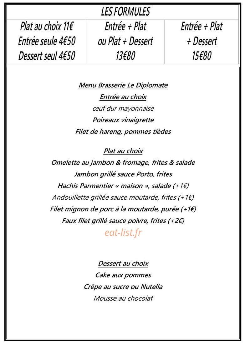 Le Diplomate — carte page 1