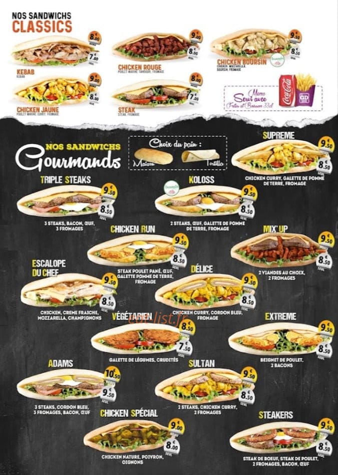 Le Grand Délice — carte page 3