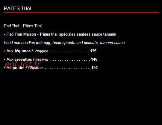 Le Petit Thai — carte page 3