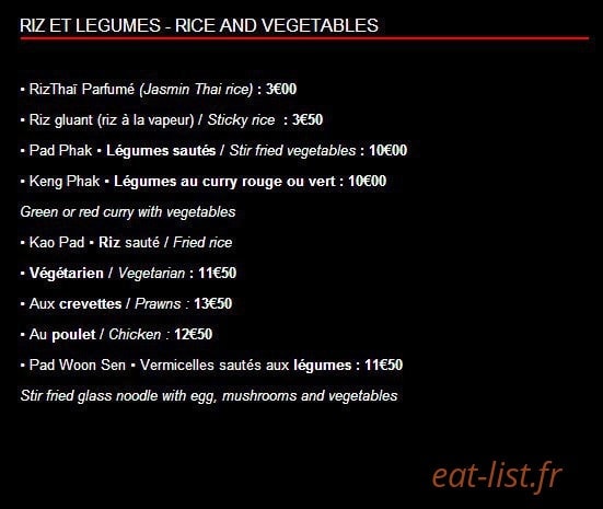 Le Petit Thai — carte page 5