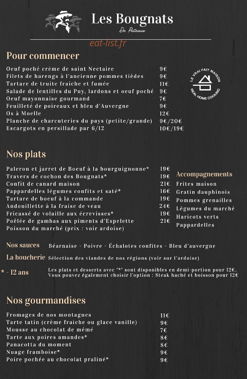 Les Bougnats De Puteaux — carte page 1