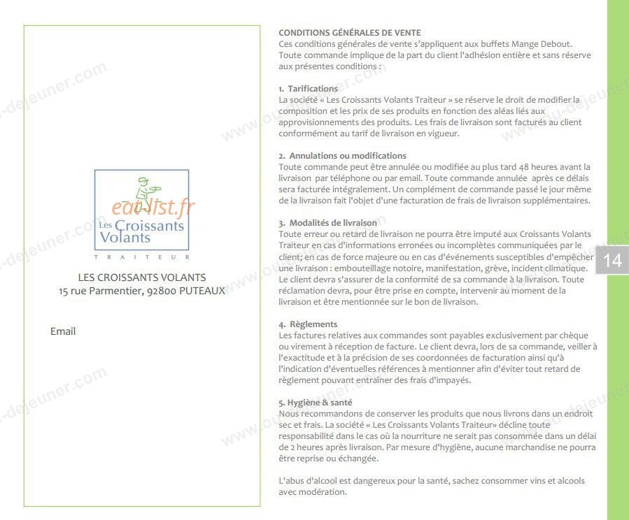 Les croissants volants — carte page 47