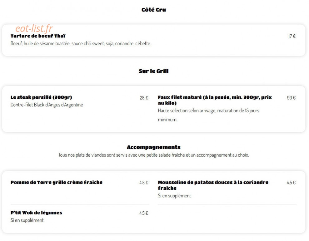 Les Sabots Grillés — carte page 3