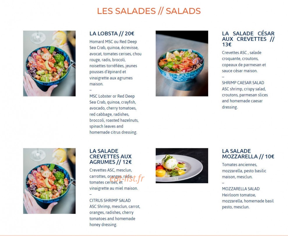 Lobsta — carte page 8